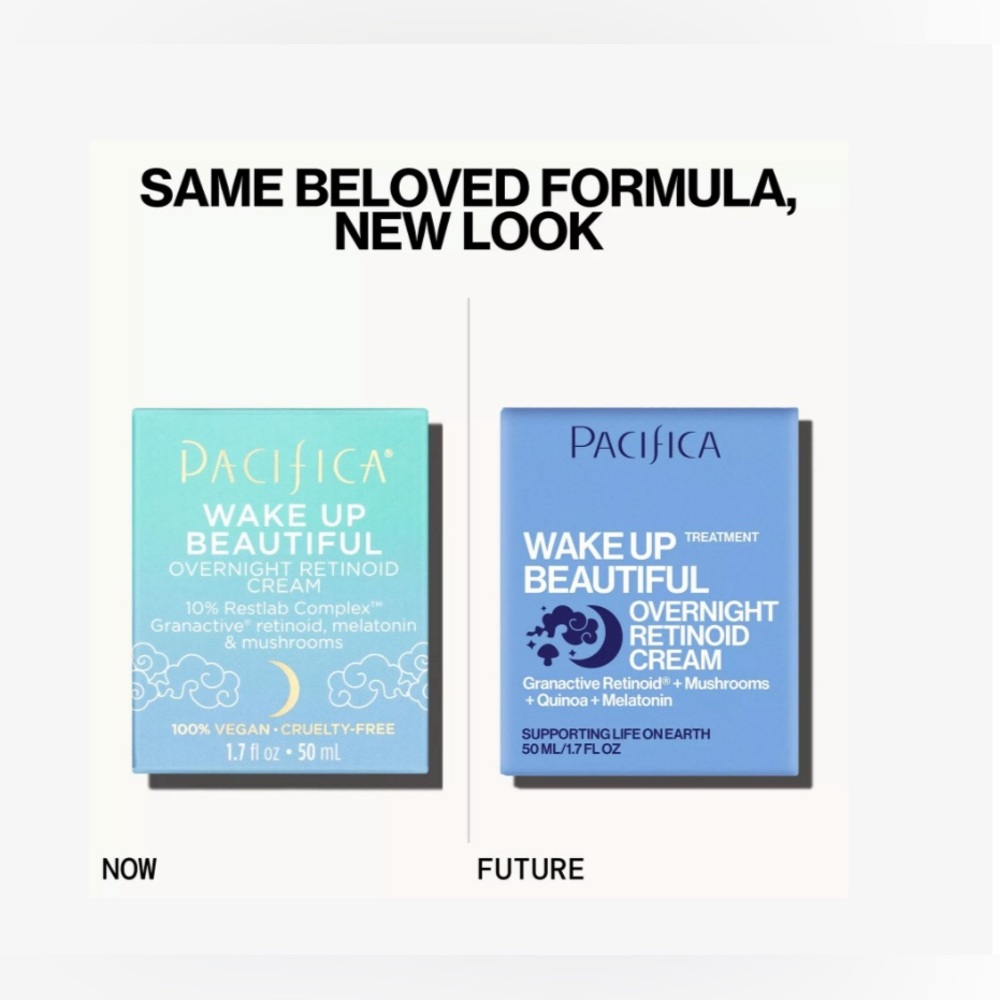 Pacifica Wake Up Beautiful Retinoid Cream in Blue NWT